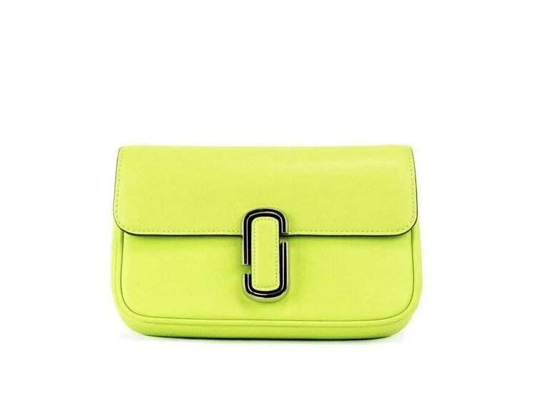 Genuine Bags On Clearance Sale Marc Jacobs The J Marc Green Glow Smooth Leather Shoulder Crossbody Handbag