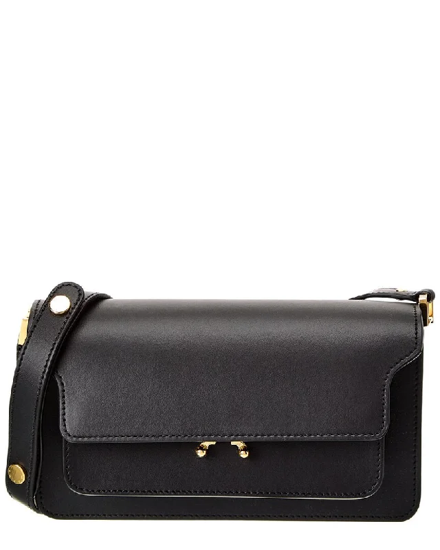 Luxury Bags For Working Professionals Marni Trunk E/W Leather Shoulder Bag