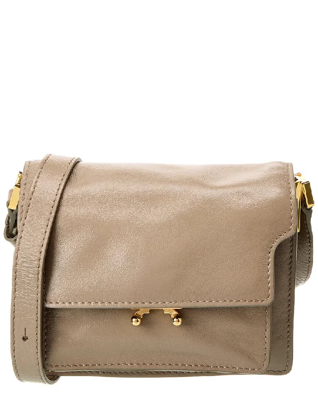 Senior Travelers Marni Trunk Mini Leather Shoulder Bag