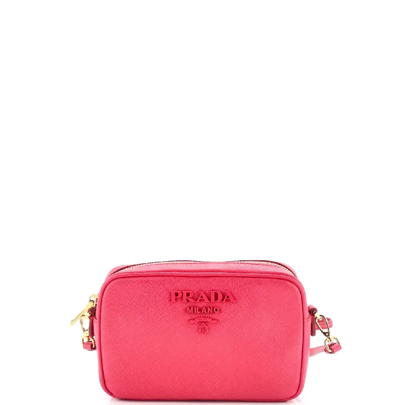 Customizable Bags For Personalized Style Monochrome Camera Bag Saffiano Leather Small