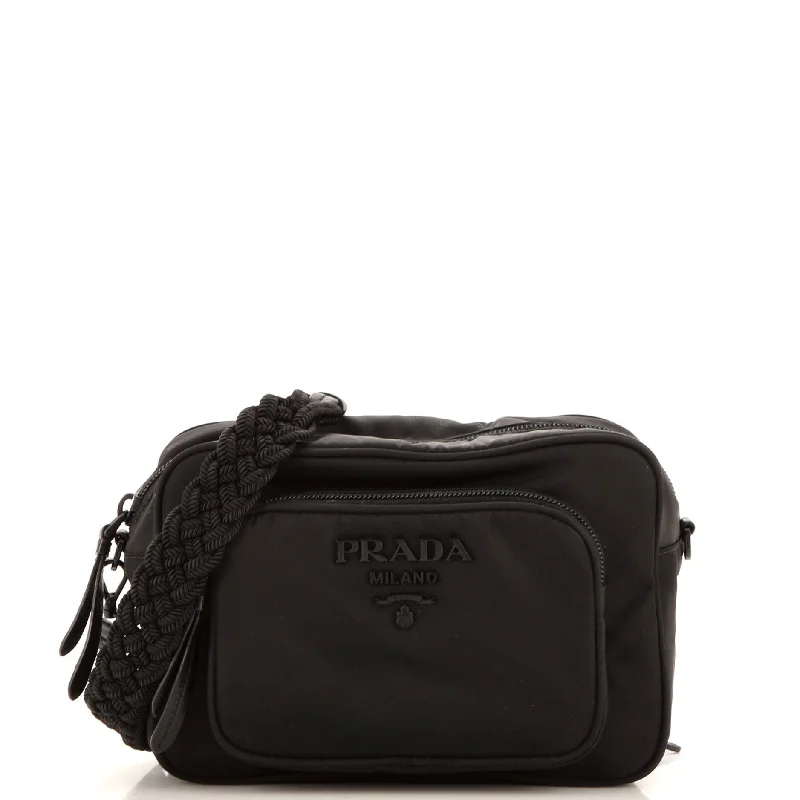 Trendy Bags Monochrome Front Pocket Camera Bag Tessuto