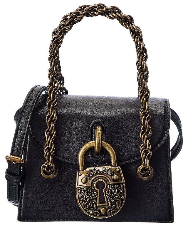 Elegant And On-Sale Evening Bags Moschino M Logo Leather Shoulder Bag