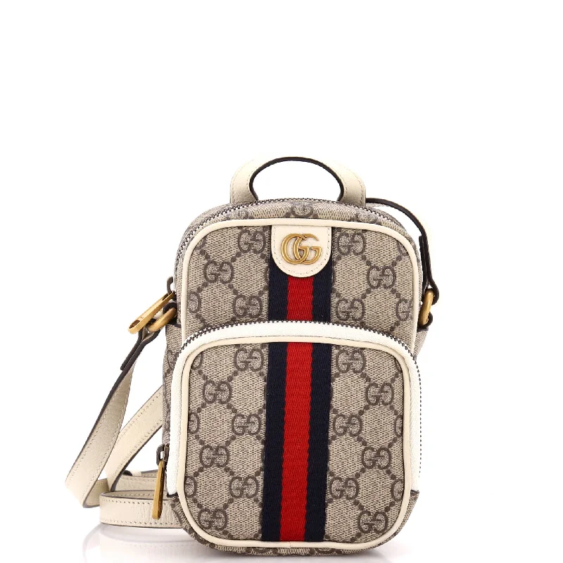 High-Quality Bags Ophidia Top Handle Crossbody Bag GG Coated Canvas Mini