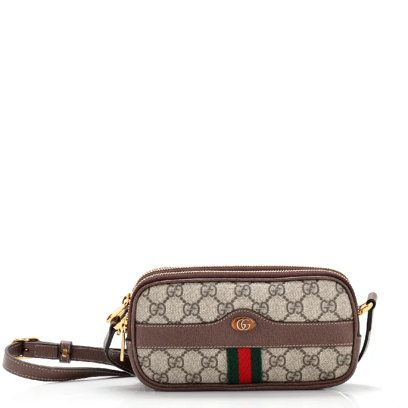 Seasonal Sale Bags Ophidia Triple Zip Crossbody Bag GG Coated Canvas Mini