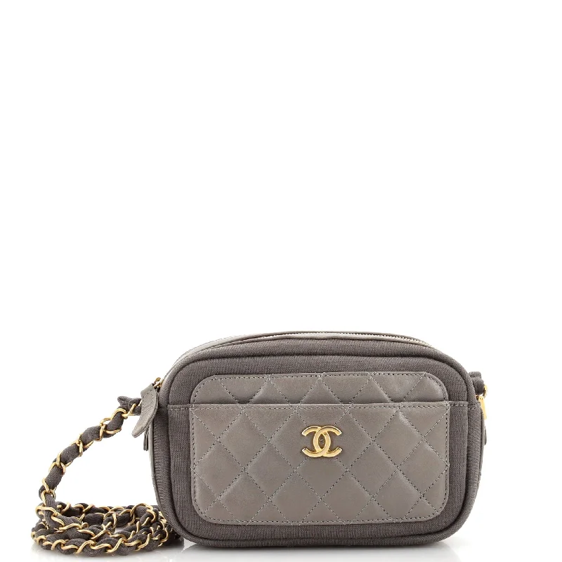 Handbag For Fashion Paris-Hamburg Camera Case Quilted Lambskin with Jersey Mini