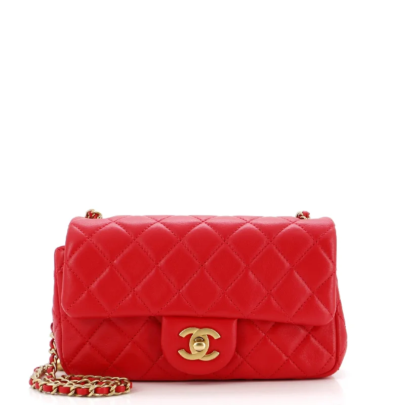 Black Friday Deals On Stylish Handbags Pearl Crush Flap Bag Quilted Lambskin Mini