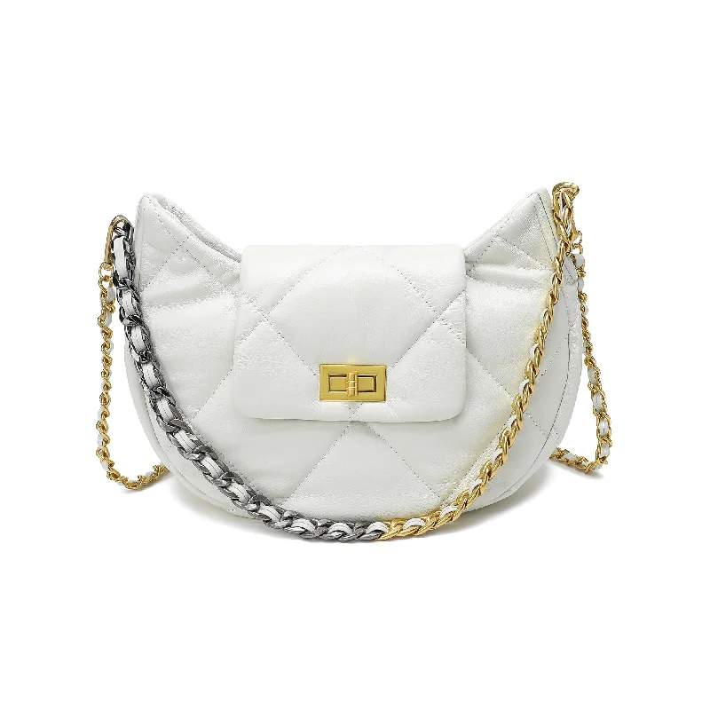 Halloween-Themed Quilted Sheepskin Leather Crossbody/Shoulder bag