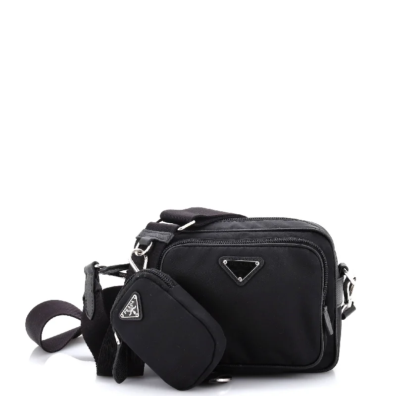 Office Professionals Re-Edition 2005 Camera Bag Tessuto with Saffiano Leather Mini
