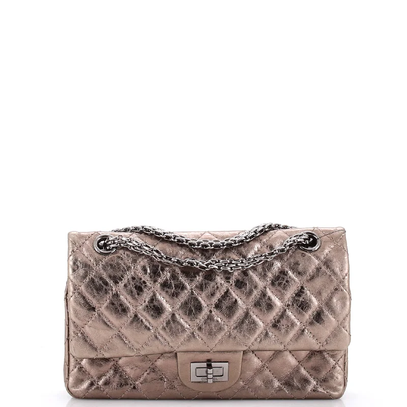 Luxury Bags For Working Professionals Reissue 2.55 Flap Bag Quilted Metallic Aged Calfskin 225