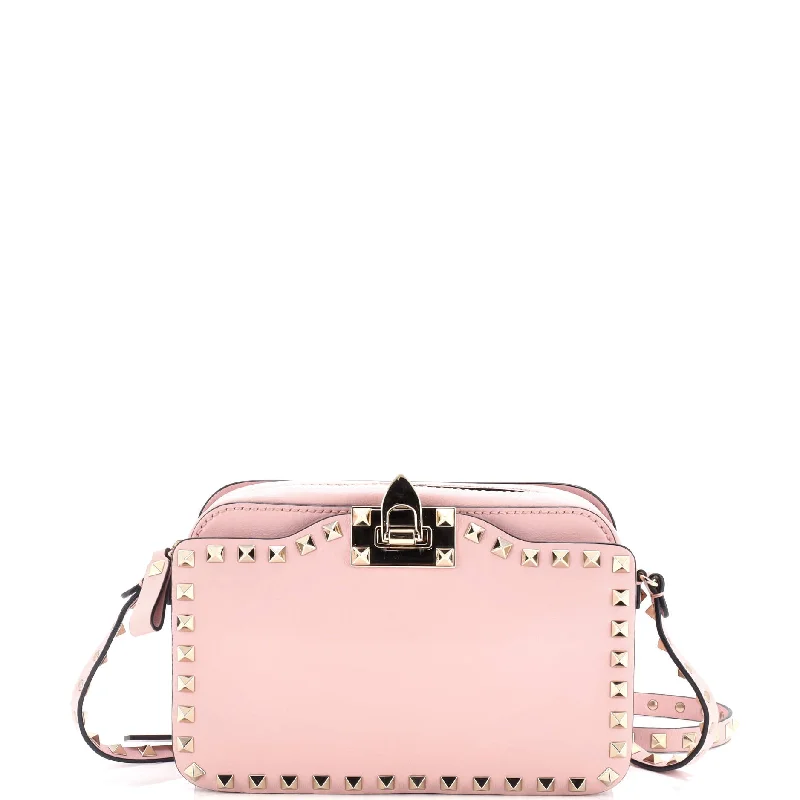Luxury Bags For Professionals With Discounts Rockstud Flip Lock Camera Crossbody Bag Leather