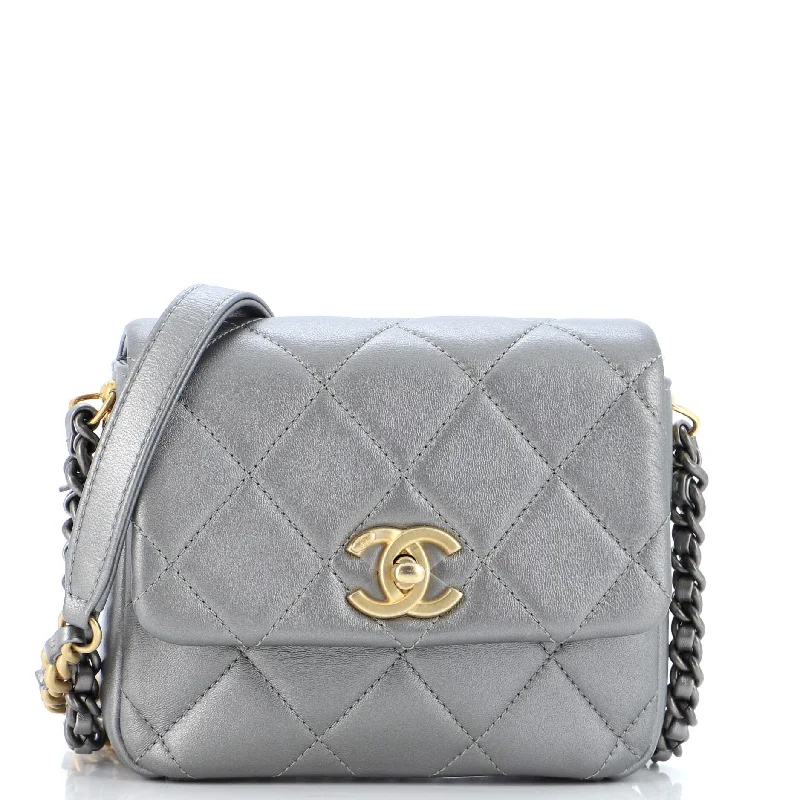 Functional Bags For Busy Moms And Dads Side Note Flap Bag Quilted Lambskin Mini