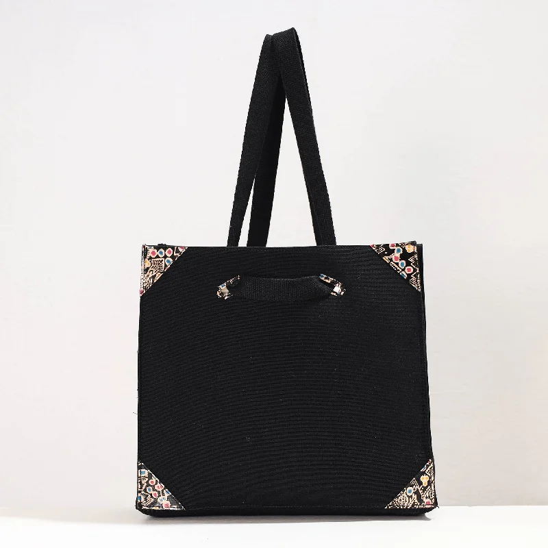 Bold And Flash-Sale Bags Black - Handcrafted Canvas Cotton & Leather Cross Body Bag
