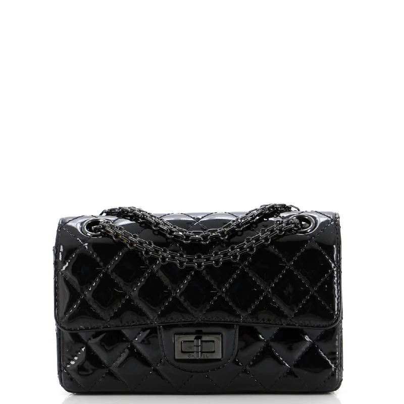 Discounted Designer Bags For Clearance Sale So Black Reissue 2.55 Flap Bag Quilted Patent Mini