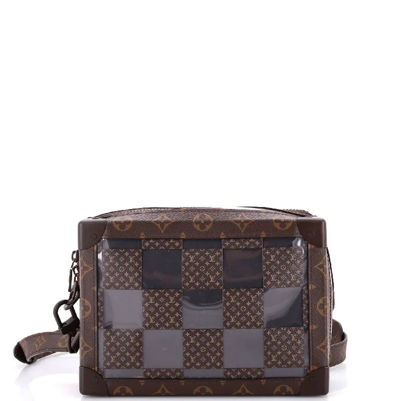 Handbag For Women Soft Trunk Bag Monogram Chess Coated Canvas and PVC