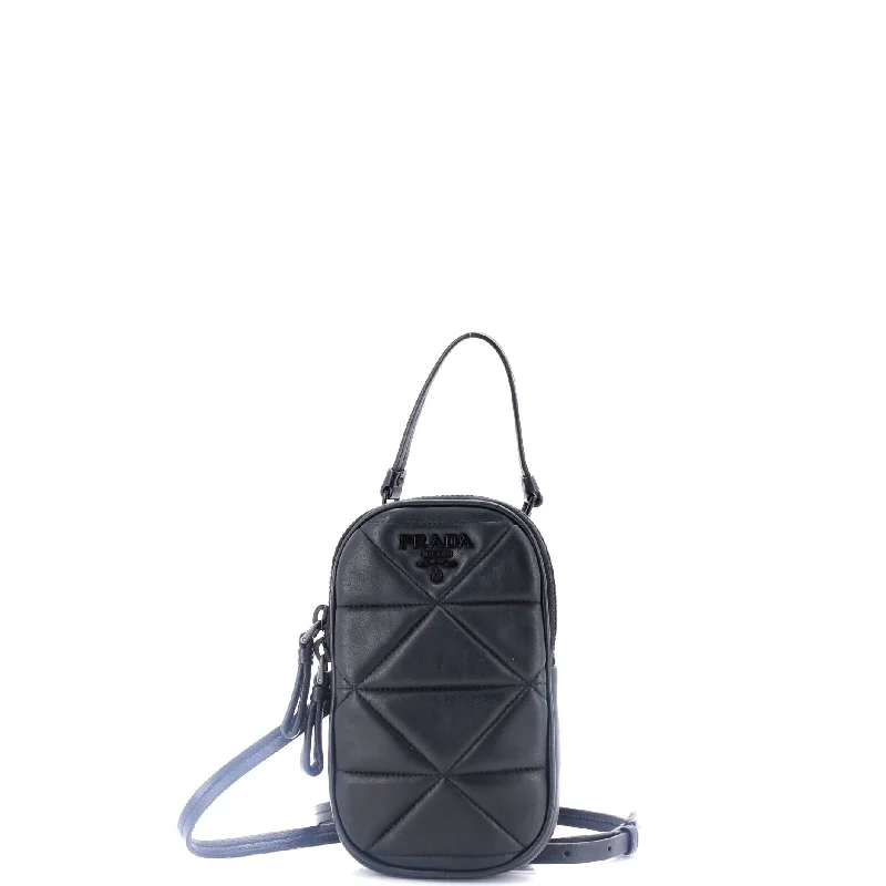 Stylish Bags With Discounts Spectrum Phone Holder Crossbody Bag Quilted Nappa Leather