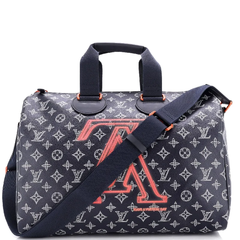 Everyday Bags For Work, School, Or Errands Speedy Bandouliere Bag Limited Edition Upside Down Monogram Ink 40