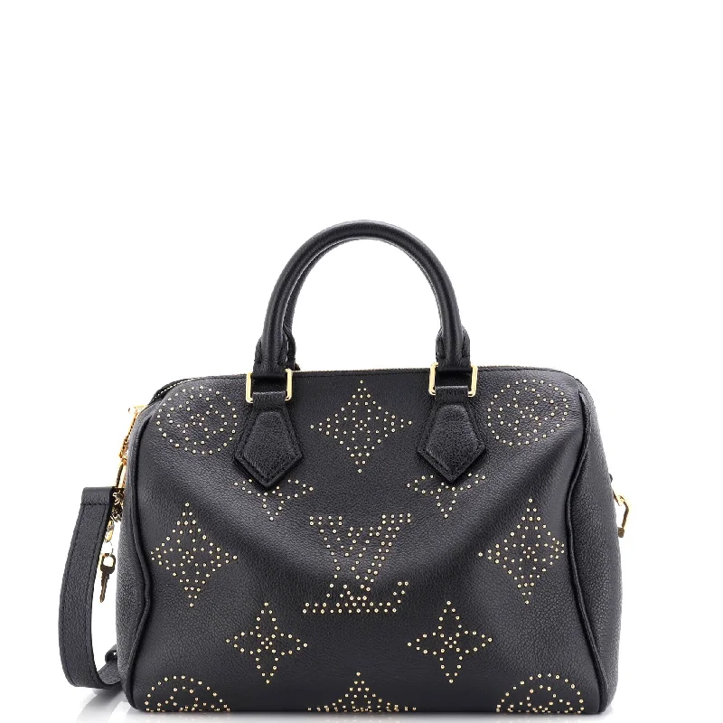 Lightweight And Affordable Bags Speedy Bandouliere Bag Studded Monogram Giant Leather 25
