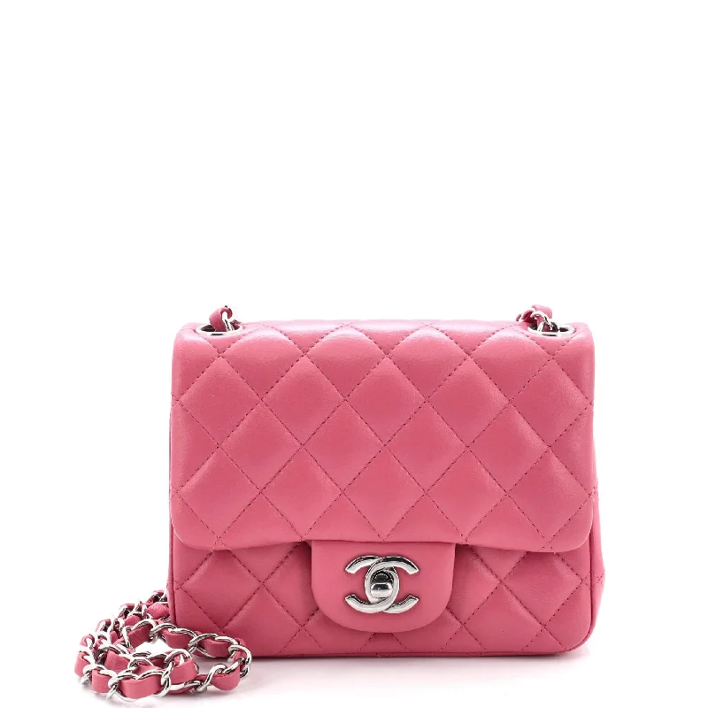 Seasonal Clearance Bags For Summer Square Classic Single Flap Bag Quilted Lambskin Mini