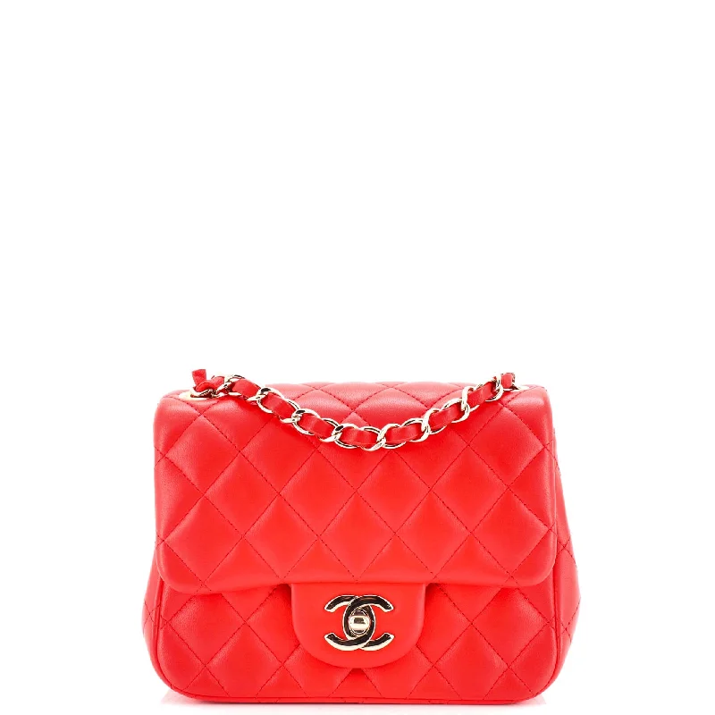 Seasonal Sale Bags Square Classic Single Flap Bag Quilted Lambskin Mini