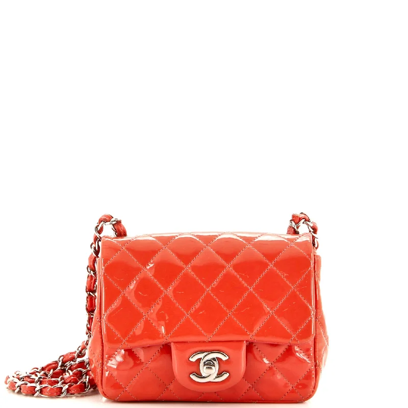 Seasonal Clearance Bags For Summer Square Classic Single Flap Bag Quilted Patent Mini