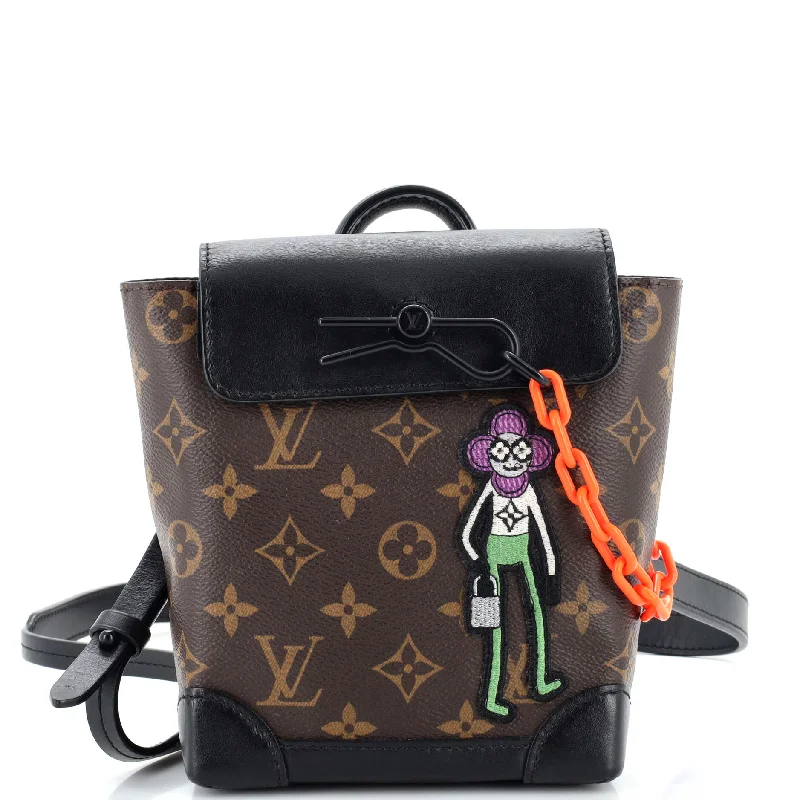Bags For Playful And Chic Styles Steamer Bag Monogram Canvas with LV Friends Patch XS