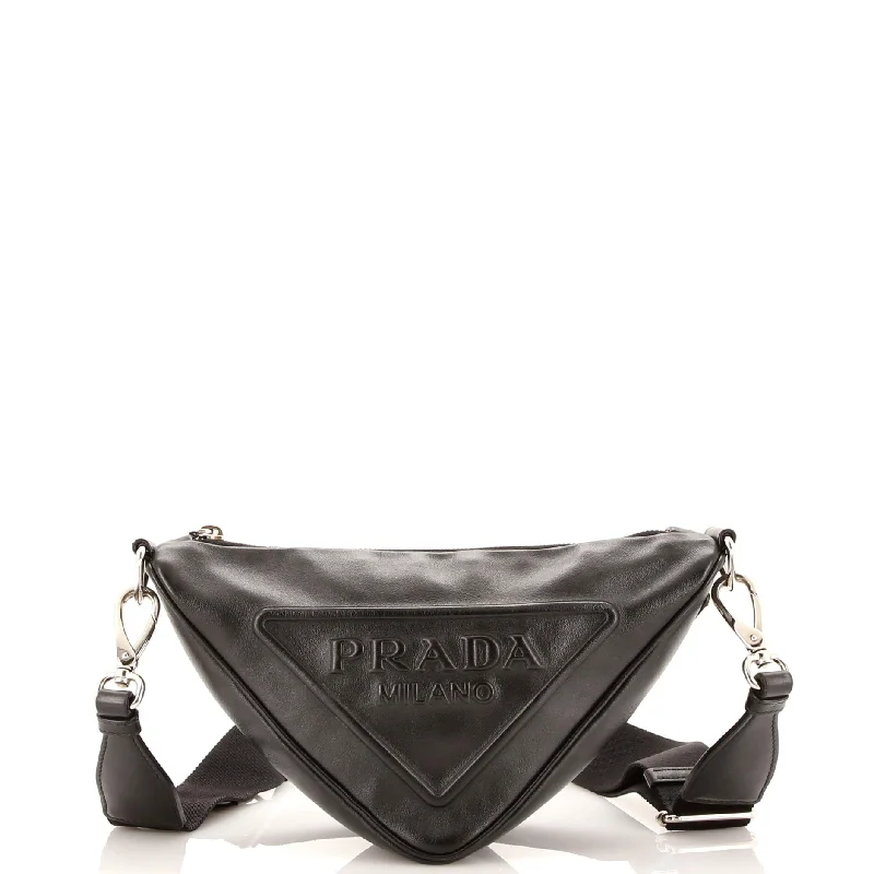 Bags For College Students On A Budget Triangle Logo Zip Crossbody Bag Embossed Grace Lux Small