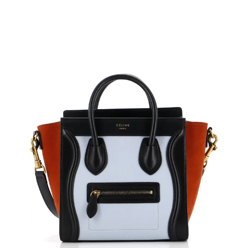 Genuine Bags On Clearance Sale Tricolor Luggage Bag Leather Nano