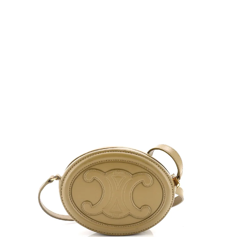 Anti-Theft And Budget-Friendly Bags Triomphe Oval Crossbody Bag Leather Mini