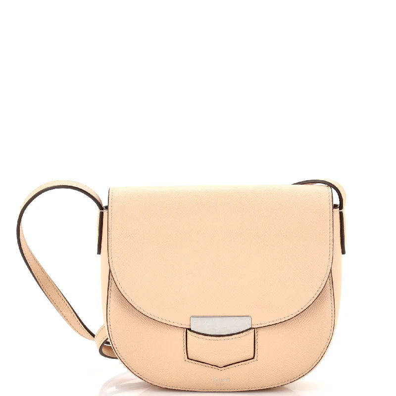 Minimalist Leather Bag For Modern Aesthetics Trotteur Crossbody Bag Grainy Leather Small