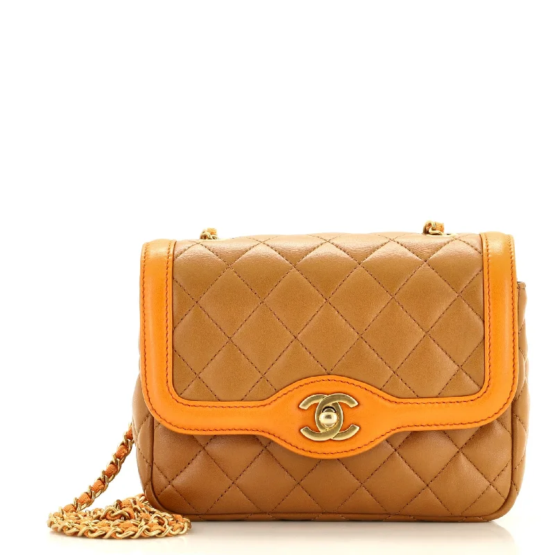 Limited-Time Offers On Trendy And Stylish Bags Two Tone Flap Bag Quilted Lambskin Mini