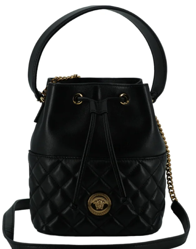 Romantic Valentine's Day Bags With Promotions Versace  Calf Leather Small Bucket Shoulder Women's Bag