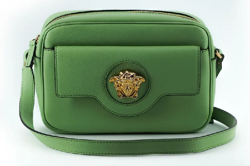 Customizable Bags For Personalized Style Versace Elegant Mint  Leather Camera Case Women's Bag