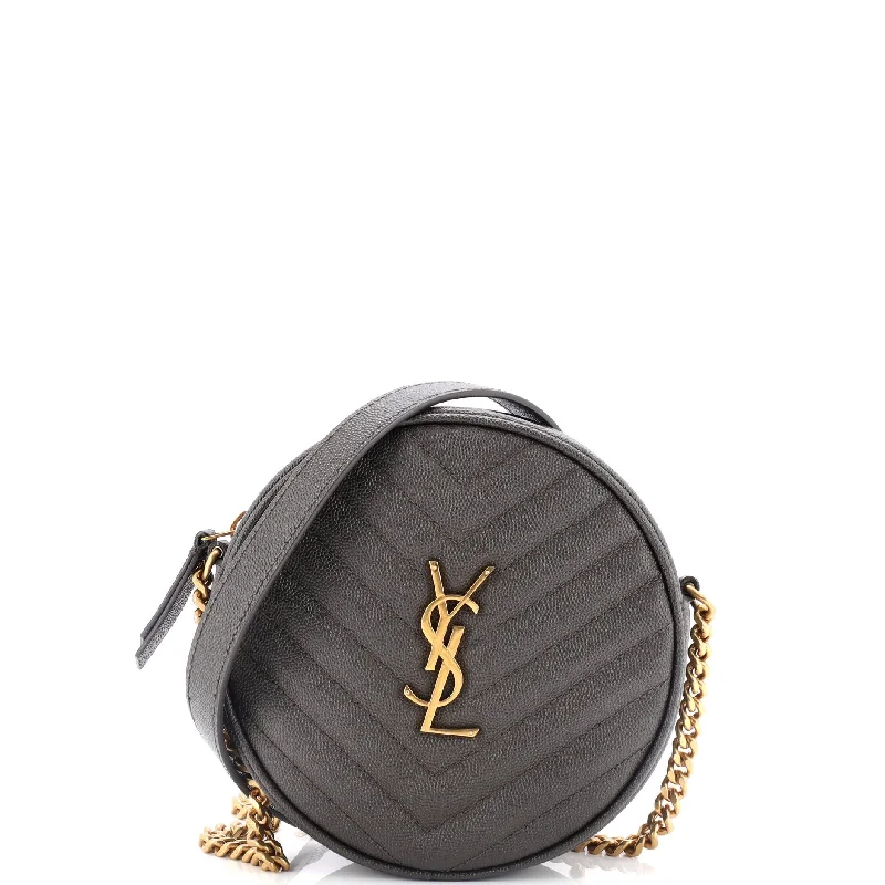 Elegant Bags For Formal Events And Luxury Occasions Vinyle Round Camera Bag Matelasse Chevron Leather