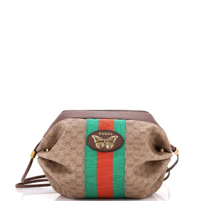 Seasonal Clearance Bags For Summer, Winter, Etc. Web Butterfly Candy Crossbody Bag Mini GG Coated Canvas