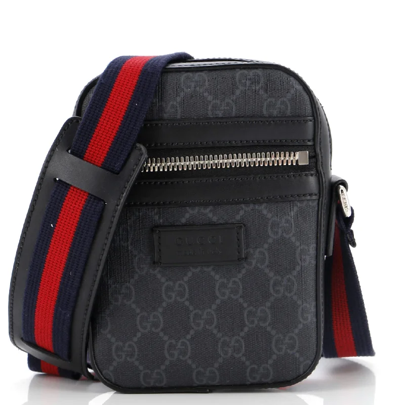 Durable And Cheap Bags Web Strap Front Zip Messenger Bag GG Coated Canvas Mini