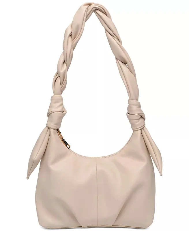 Elegant And On-Sale Evening Bags Women's Corey Braid Shoulder Bag In Almond