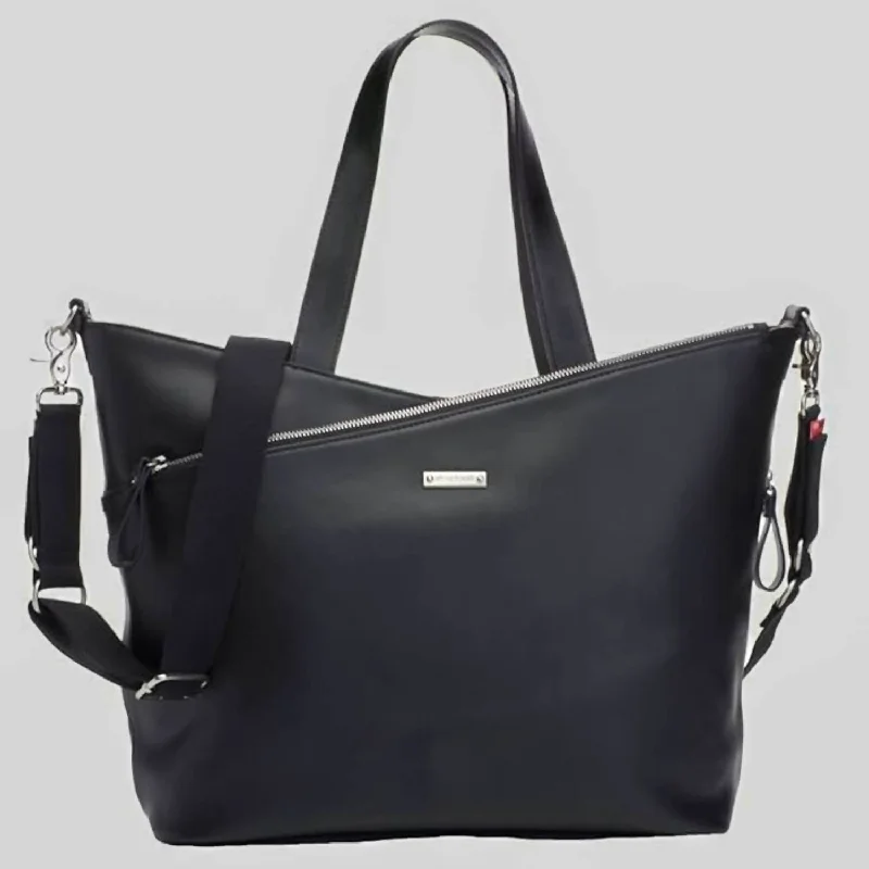 Luxurious Bags With Limited-Time Offers Women's Lucinda Tote Diaper Bag In Black Leather