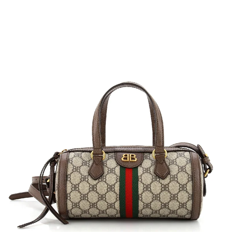Vibrant Bags With Discounts x Gucci The Hacker Project Boston Bag BB Coated Canvas Small