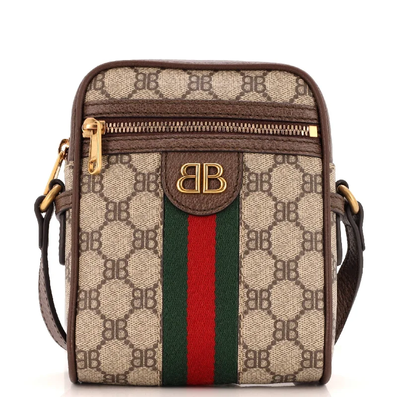 Vintage Bags For Retro And Classic Fashion Lovers x Gucci The Hacker Project Zip Messenger Bag BB Coated Canvas Mini