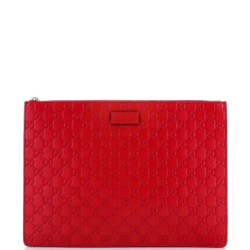 Bold Fashionistas Zip Messenger Bag Guccissima Leather Large